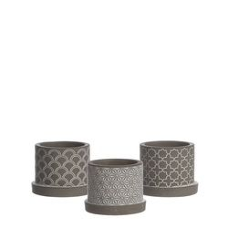 Maceta cerámica  set 3.